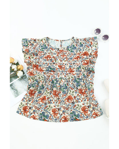 Azura Exchange Vintage Floral Sleeveless Tank Top - XL