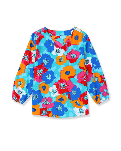 Azura Exchange Floral Print V Neck Blouse - M