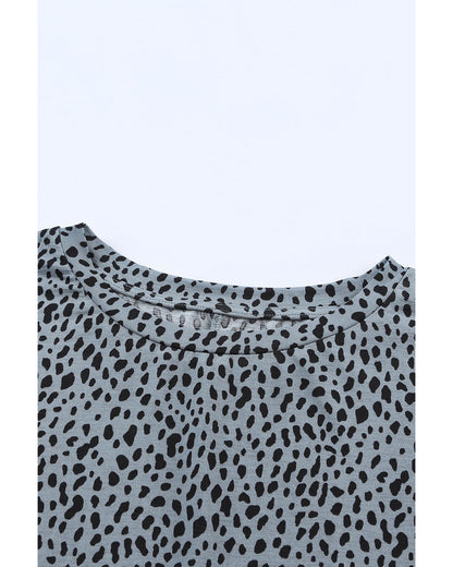 Azura Exchange Leopard Print Tunic Top with Side Pockets - M