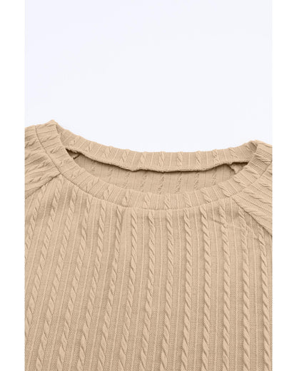 Azura Exchange Ribbed Knit Long Sleeve Top - S