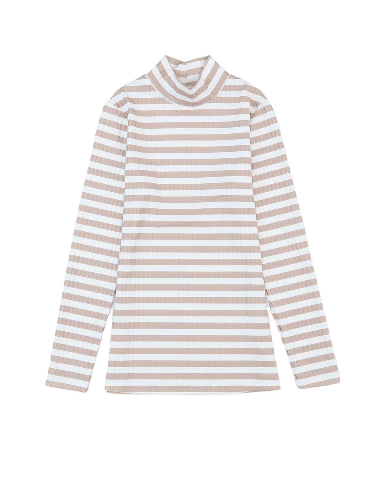 Azura Exchange Striped Print Knit Long Sleeve Tee - L