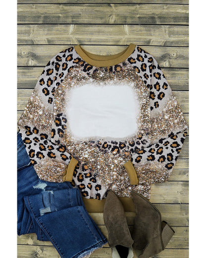 Azura Exchange Leopard Print Long Sleeve Top - L