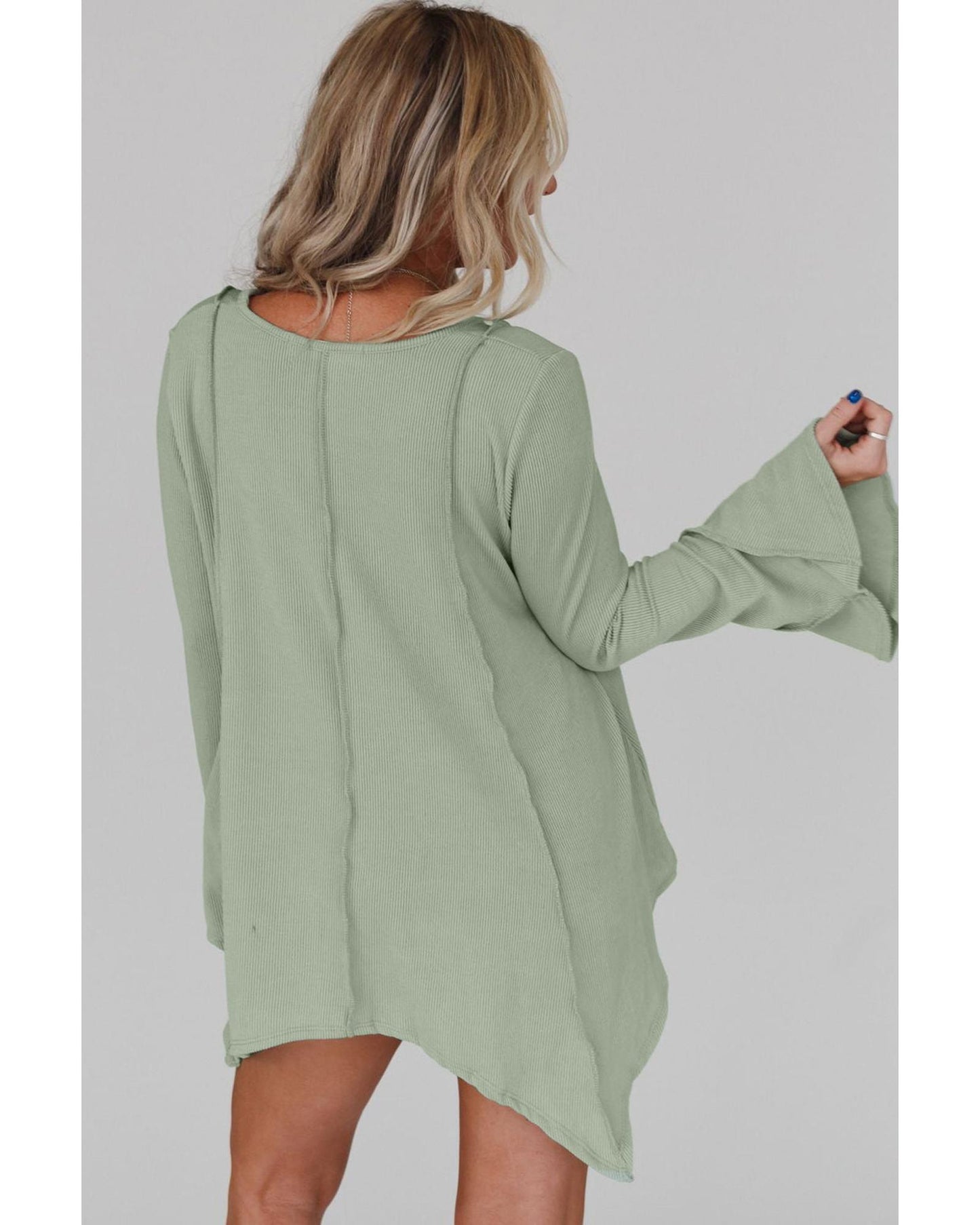 Azura Exchange Expose Seam Bell Sleeve Top - L