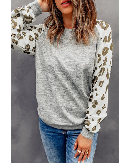 Azura Exchange Leopard Print Long Sleeve Top - L