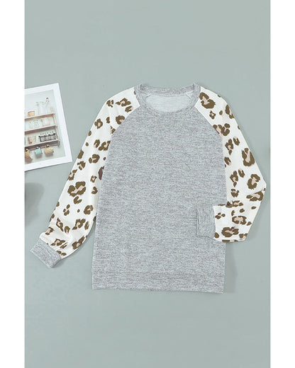 Azura Exchange Leopard Print Long Sleeve Top - L