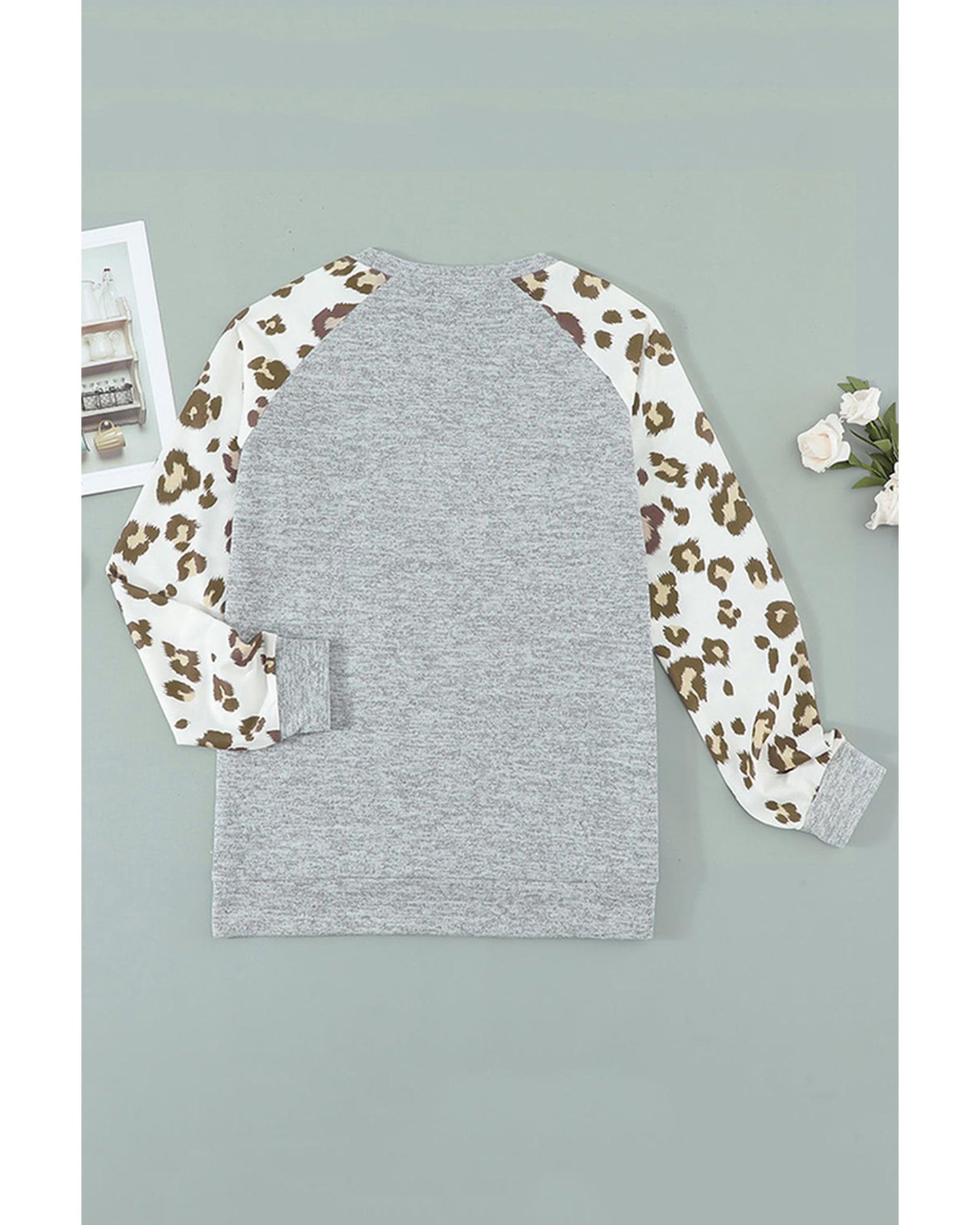 Azura Exchange Leopard Print Long Sleeve Top - L