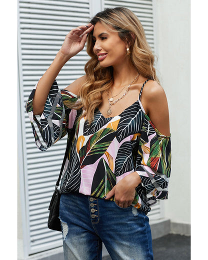 Azura Exchange Cold Shoulder Blouse - 2XL