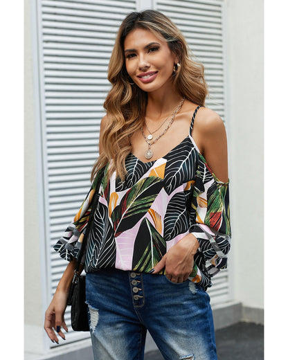 Azura Exchange Cold Shoulder Blouse - L