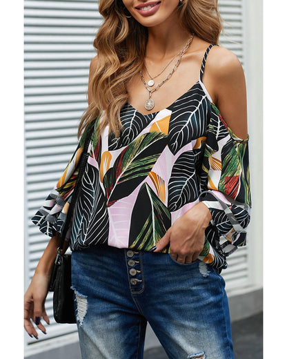 Azura Exchange Cold Shoulder Blouse - M