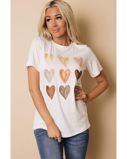 Azura Exchange Kind Heart Print T-shirt - XL