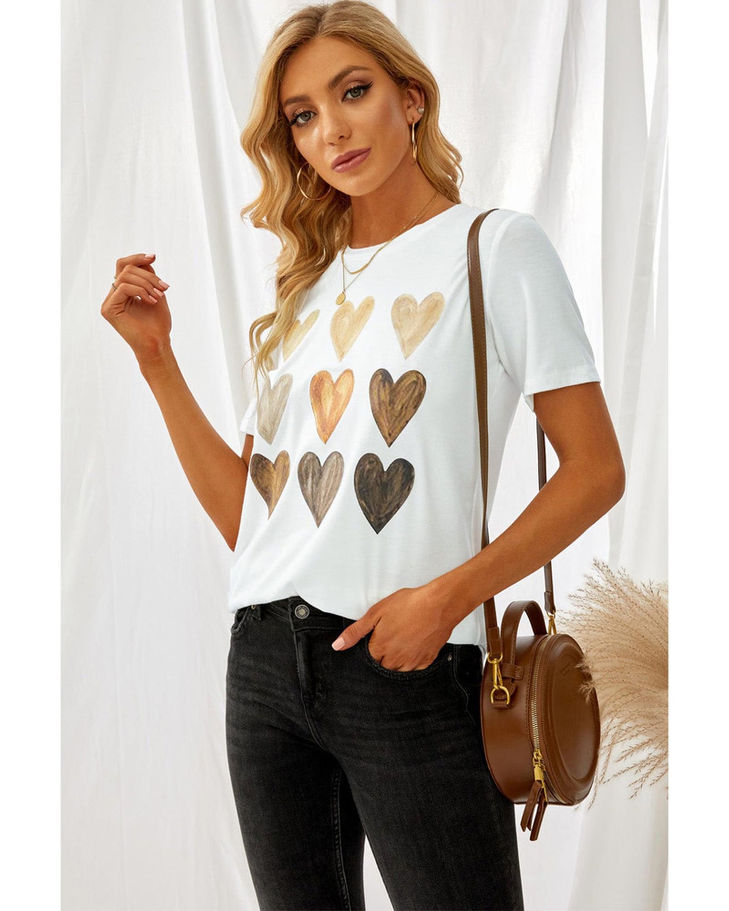 Azura Exchange Kind Heart Print T-shirt - XL