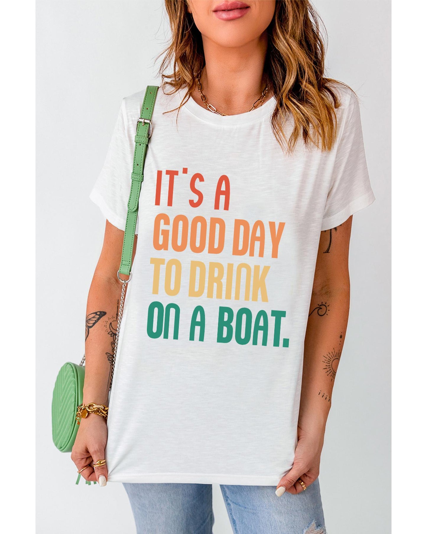 Azura Exchange Good Day Boat Letters T-Shirt - 2XL