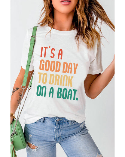 Azura Exchange Good Day Boat Letters T-Shirt - S