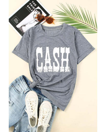 Azura Exchange CASH Letter Print Tee - 2XL