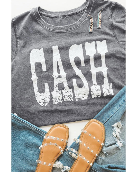 Azura Exchange CASH Letter Print Tee - L