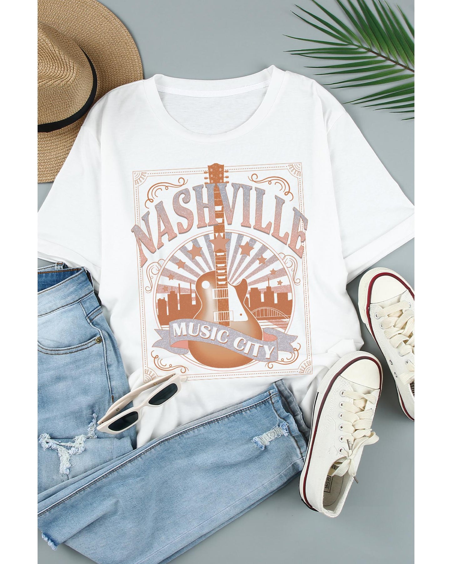 Azura Exchange NASHVILLE Graphic Printed T-Shirt - L