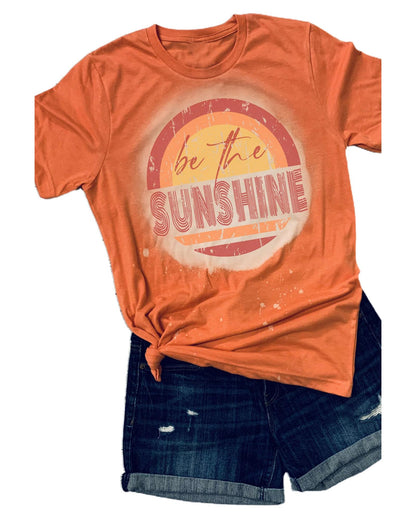 Azura Exchange Graphic Print Crewneck T-Shirt - Be The Sunshine - S