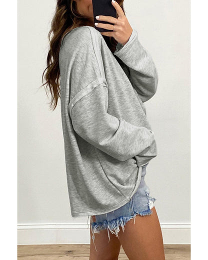 Azura Exchange Oversized Drop Sleeve Top - M