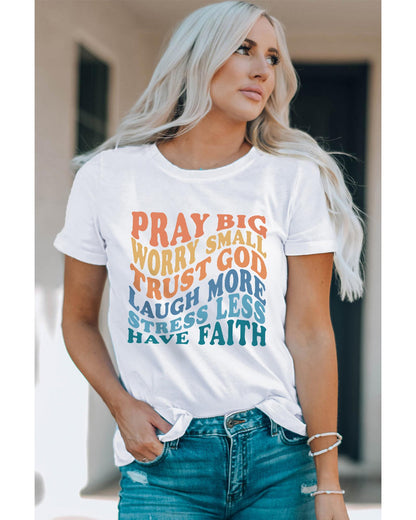 Azura Exchange Faith Inspired Words Print T-Shirt - L