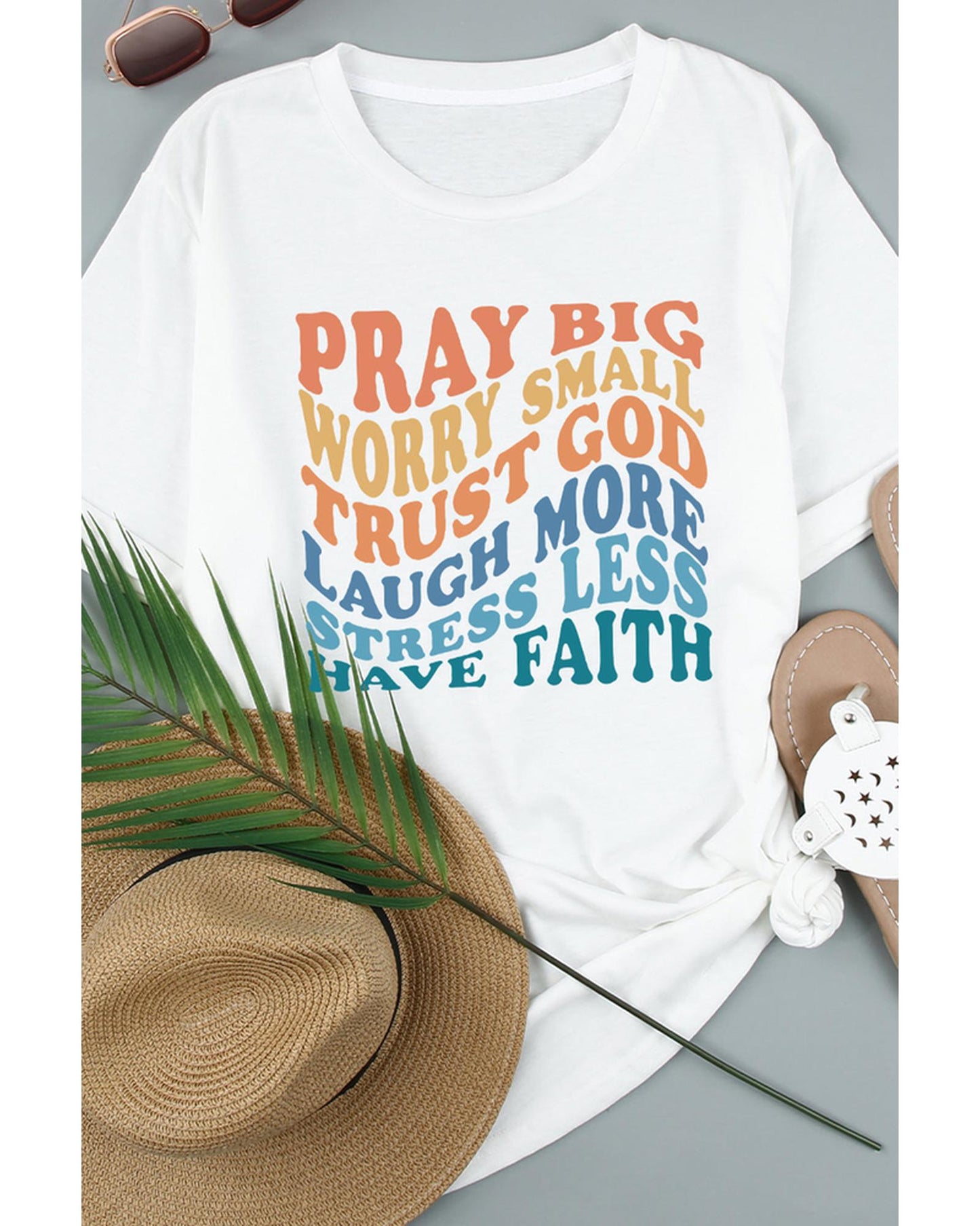 Azura Exchange Faith Inspired Words Print T-Shirt - L