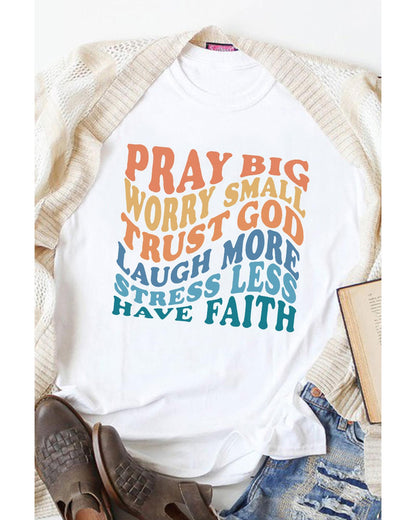 Azura Exchange Faith Inspired Words Print T-Shirt - S