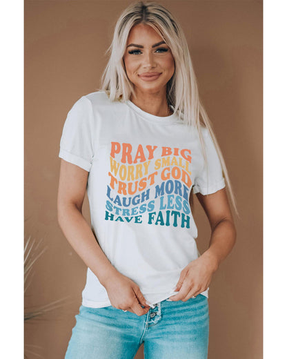 Azura Exchange Faith Inspired Words Print T-Shirt - XL