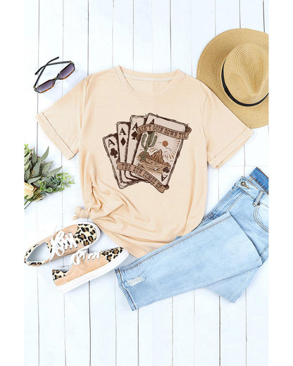 Azura Exchange Western Poker Cards Graphic Print T-Shirt - 2XL