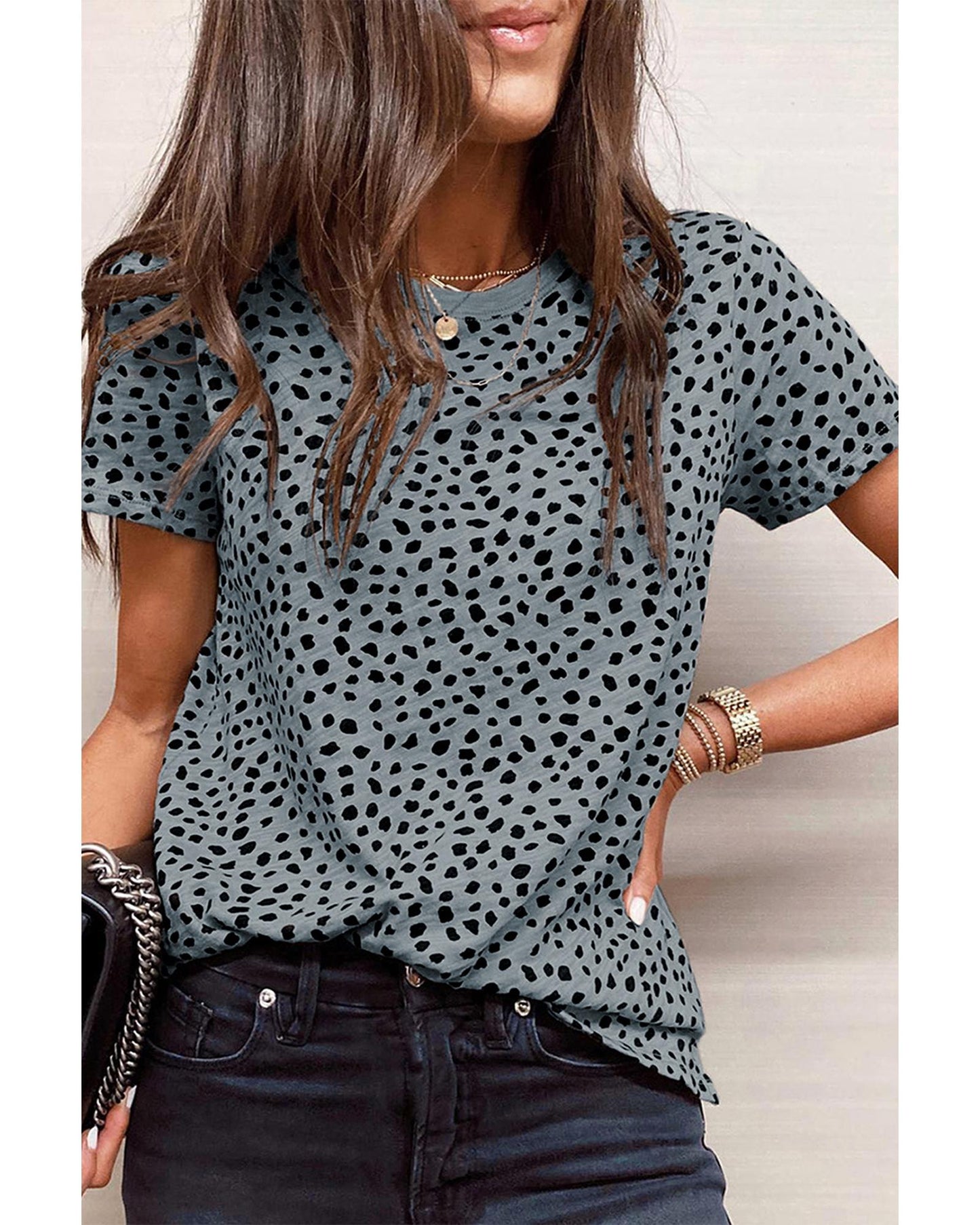 Azura Exchange Cheetah Print Short Sleeve T Shirt - S