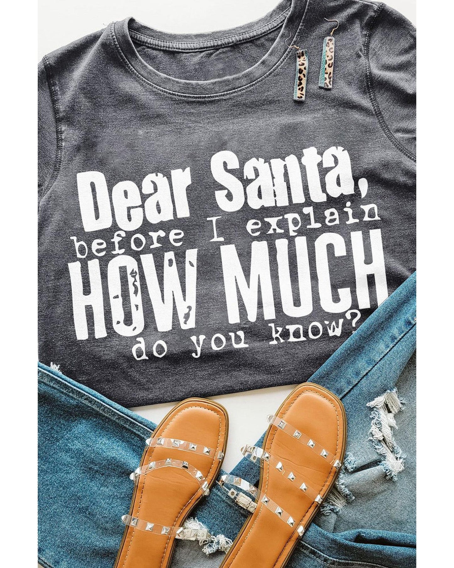 Azura Exchange Christmas Funny Saying Print T-Shirt - S