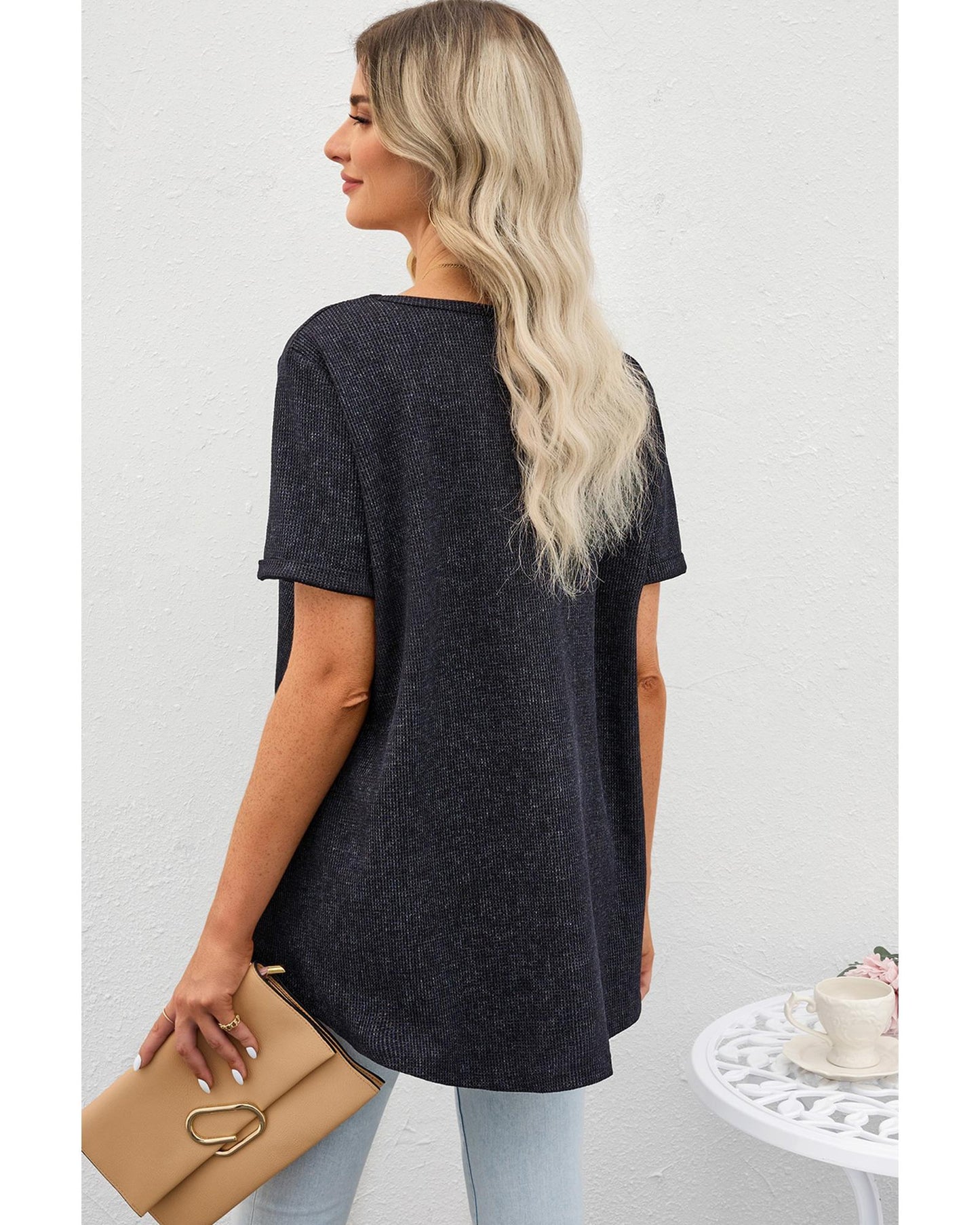 Azura Exchange Cuffed Tee - S