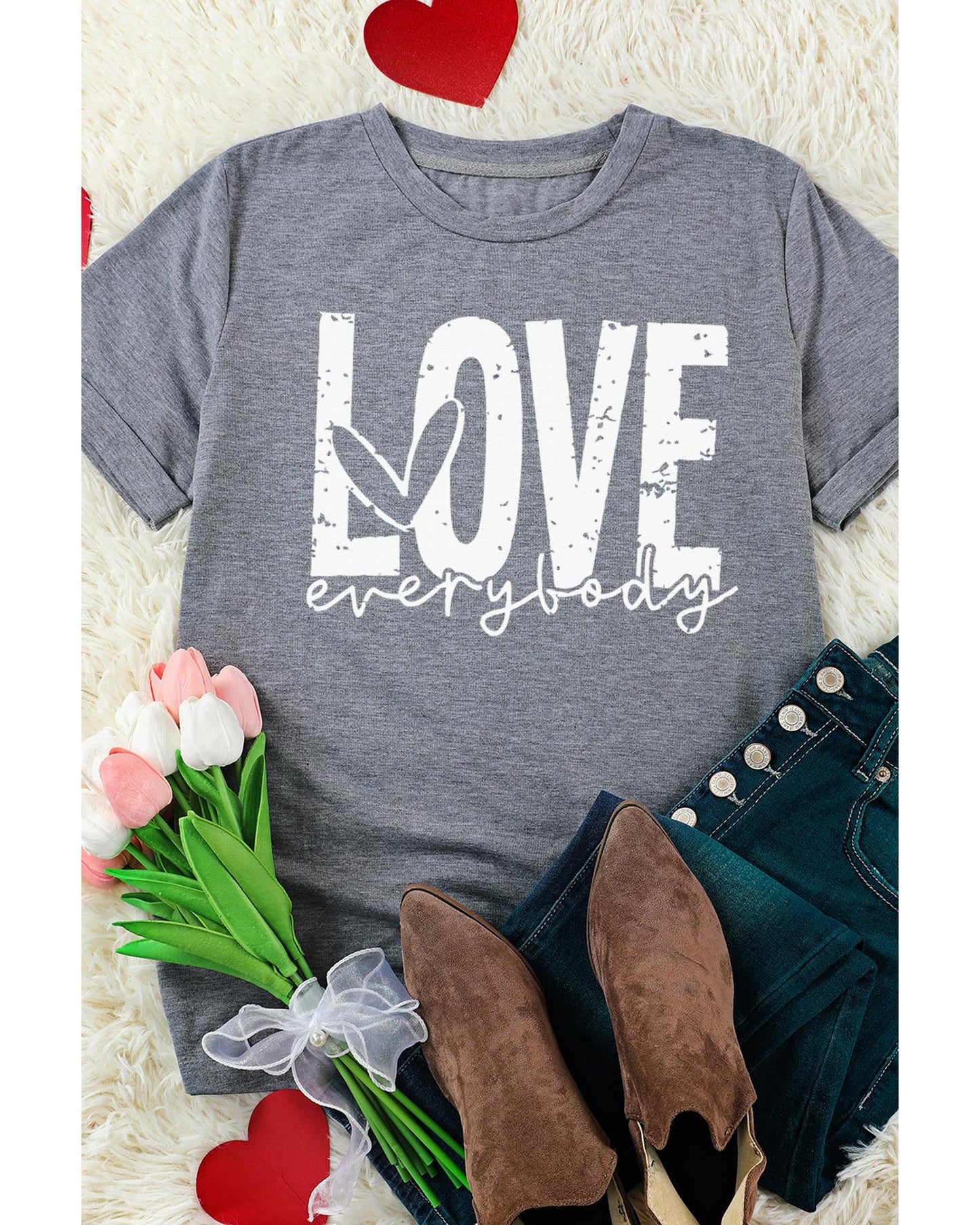 Azura Exchange LOVE everybody Graphic T-shirt - S