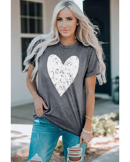 Azura Exchange Heart Graphic Print T-Shirt - M