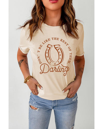 Azura Exchange Darling Letter Graphic Print T-Shirt - 2XL