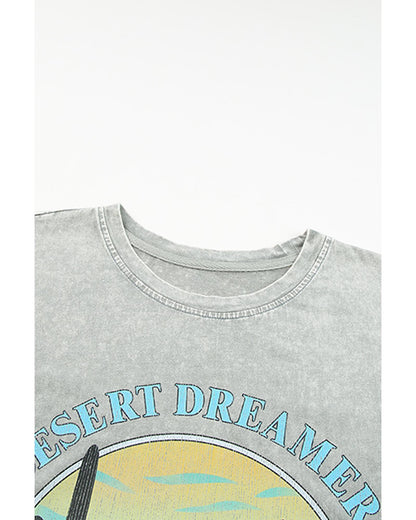 Azura Exchange Mineral Wash Graphic Tee - M