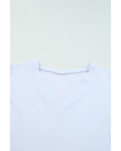 Azura Exchange V-Neck Puff Sleeve T-Shirt - XL