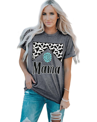 Azura Exchange Leopard Turquoise Bead Mama Graphic T-shirt - 2XL