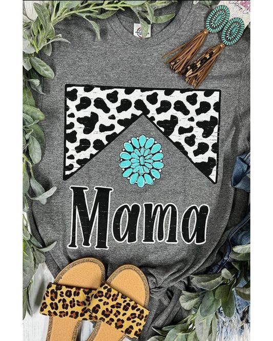 Azura Exchange Leopard Turquoise Bead Mama Graphic T-shirt - M