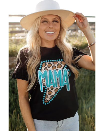 Azura Exchange MAMA Leopard Lightening Graphic Tee - M