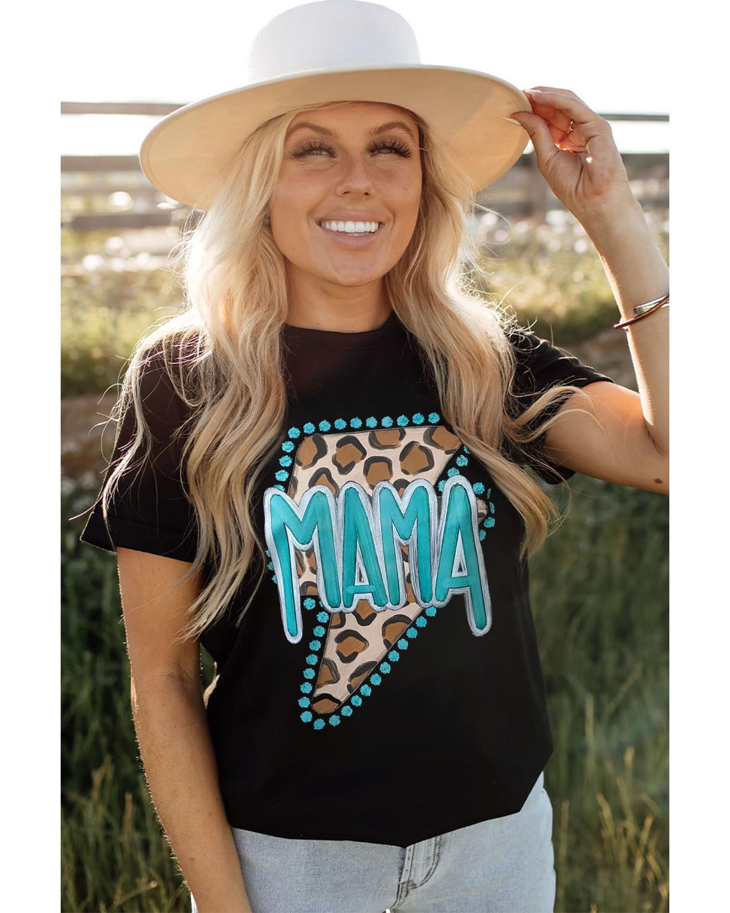 Azura Exchange MAMA Leopard Lightening Graphic Tee - XL