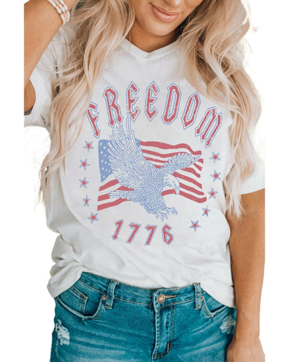 Azura Exchange Eagle Flag Print 1776 Graphic Tee - L