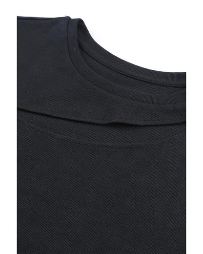 Azura Exchange Slash Cutout Cap Sleeve T Shirt - XL