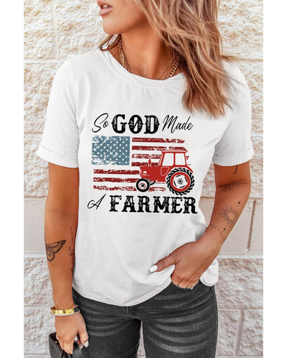 Azura Exchange Graphic Tee with a Farmer-inspired Design - L