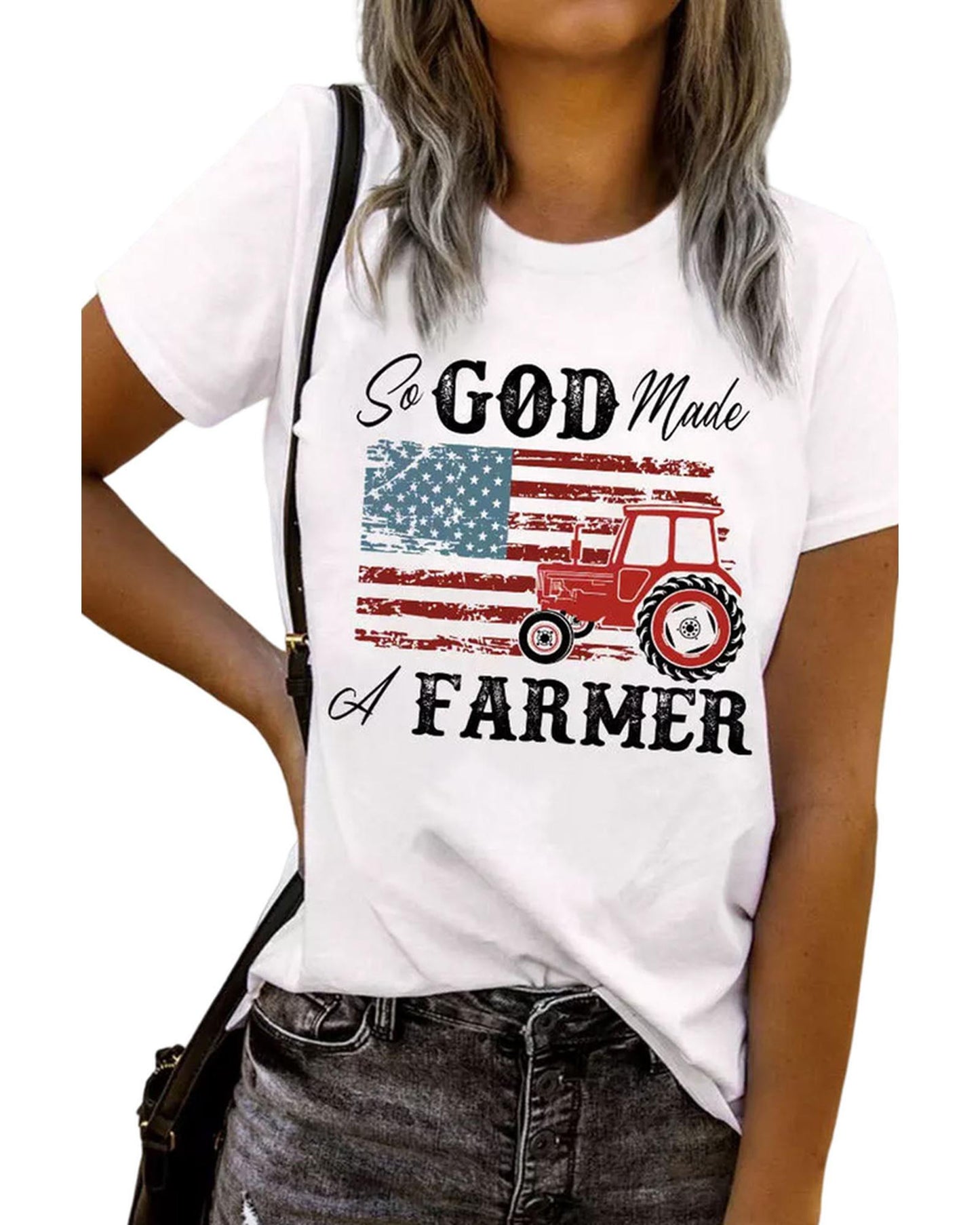 Azura Exchange Graphic Tee with a Farmer-inspired Design - M