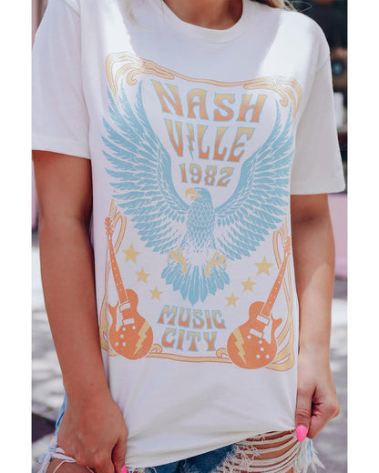 Azura Exchange Nashville 1982 Eagle Graphic Print T-Shirt - L