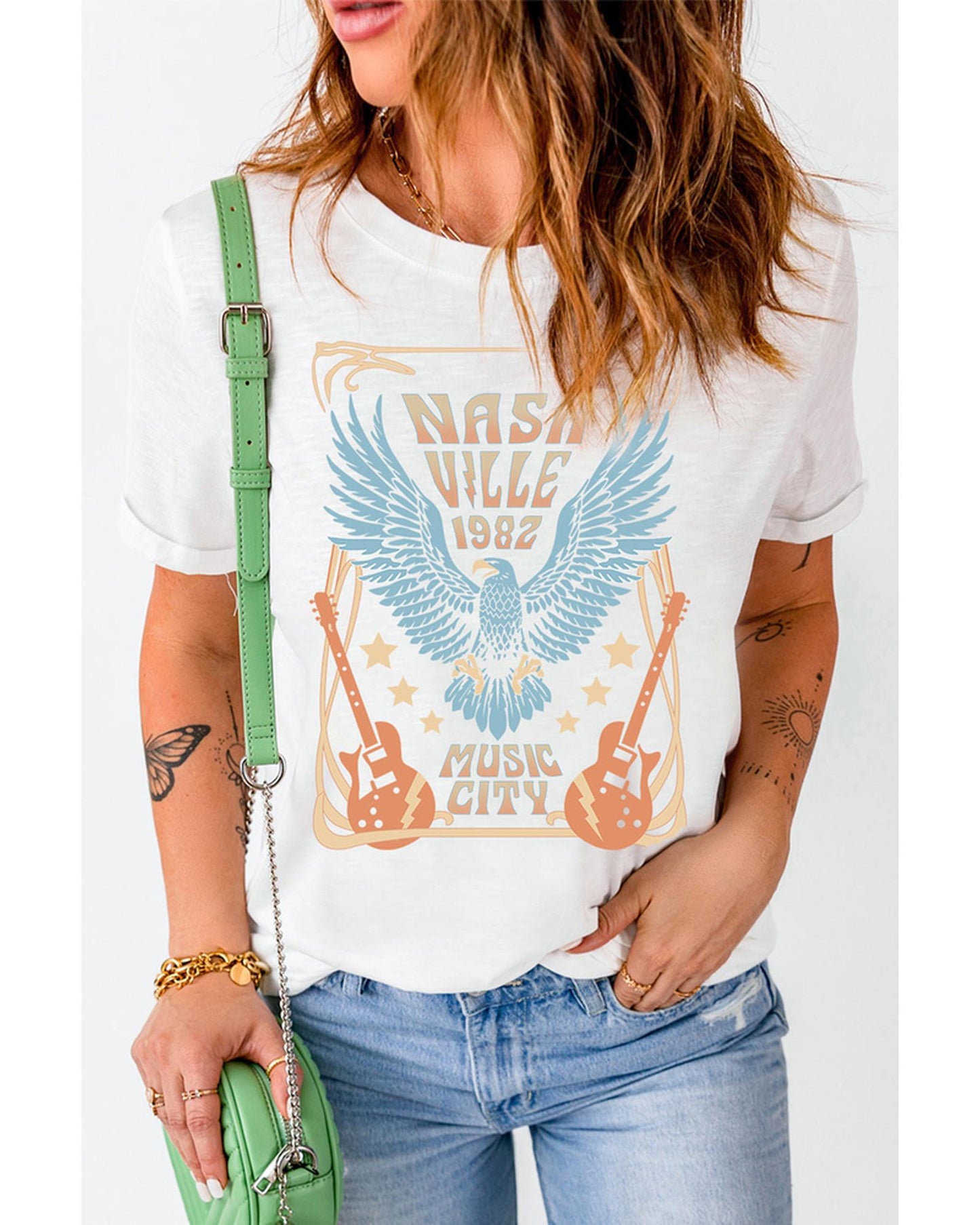 Azura Exchange Nashville 1982 Eagle Graphic Print T-Shirt - L