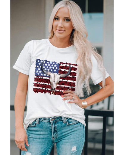 Azura Exchange American Flag Graphic Tee - L