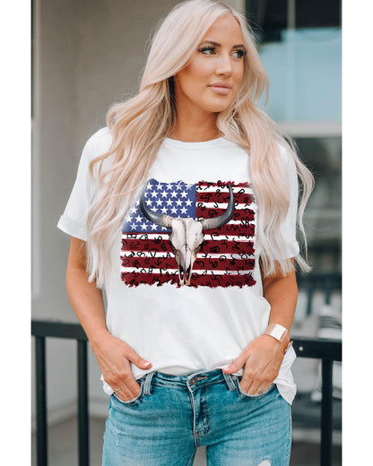 Azura Exchange American Flag Graphic Tee - L