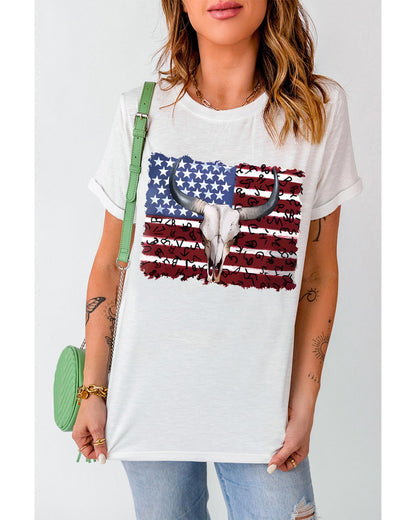 Azura Exchange American Flag Graphic Tee - L