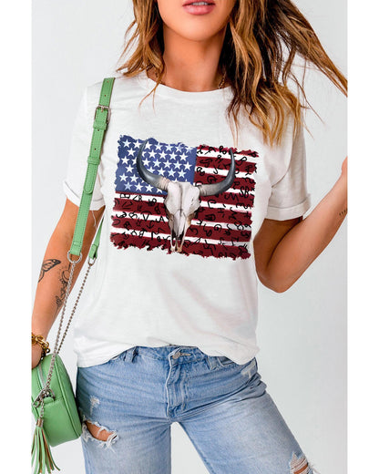 Azura Exchange American Flag Graphic Tee - L