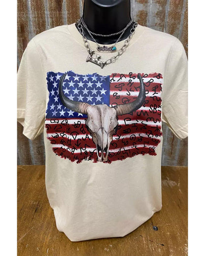 Azura Exchange American Flag Graphic Tee - L